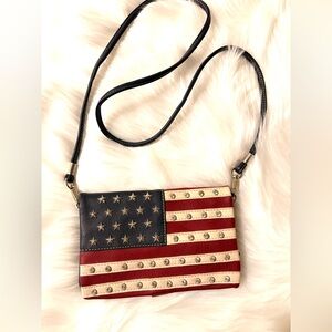 Star-Studded Flag Crossbody Bag